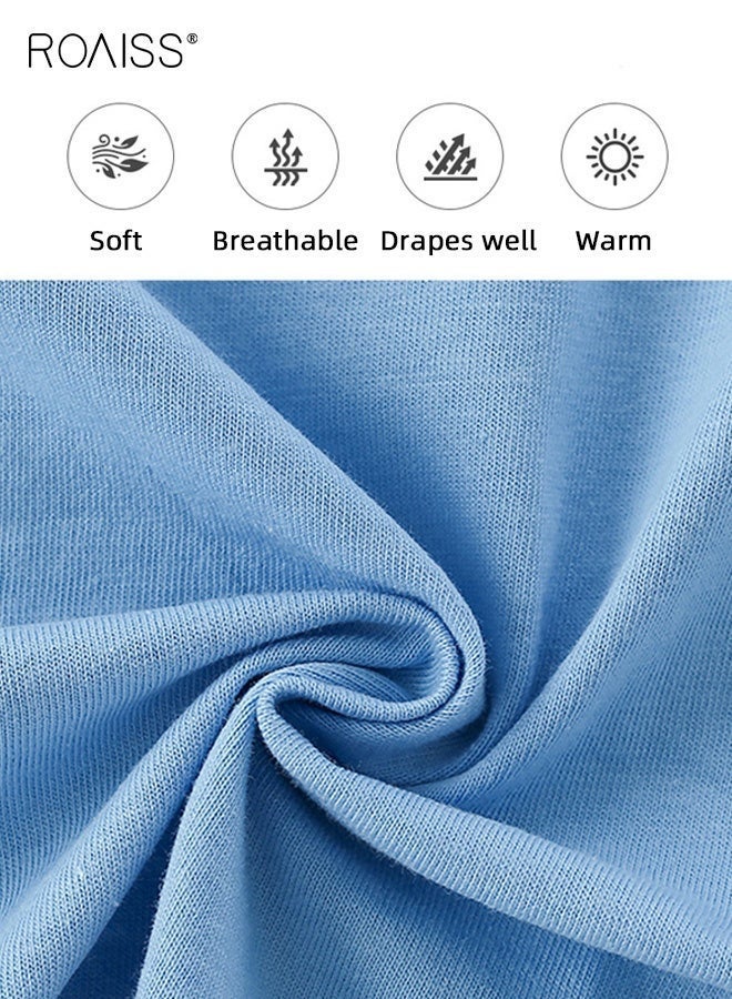 roaiss Boys Cartoon Sweatshirt, Round Neck Long Sleeve T-shirt with Adorable Pattern, Skin-friendly Breathable Tops for Boys, Suitable for Daily Wear or Any Occasion - Image 4